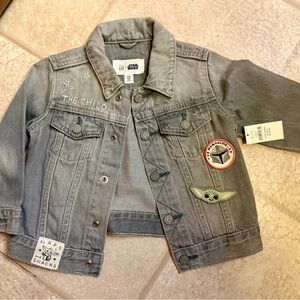 The Child Grey Kids Denim Jacket - Star Wars x GAP! 18-24 mos. New!